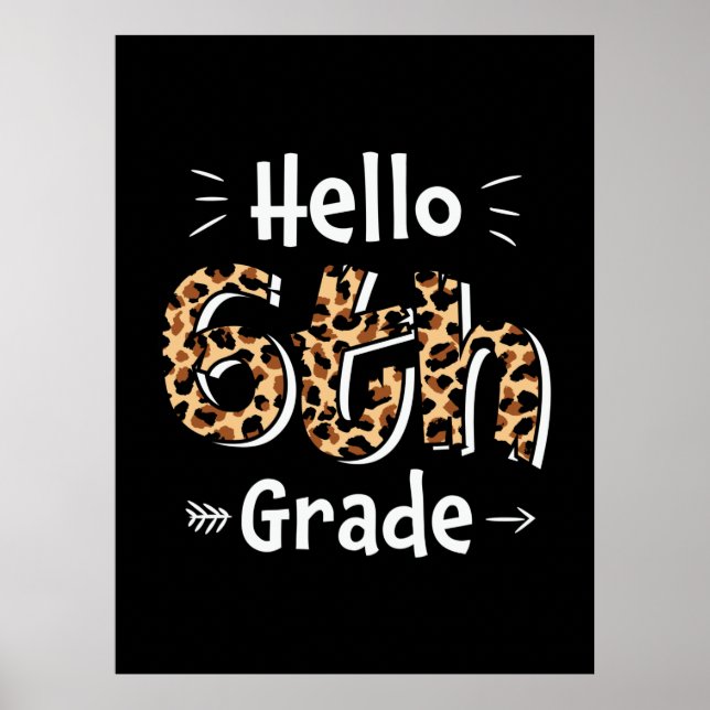 Poster Professor de 6 Grau Alô Sexto Grau (Frente)