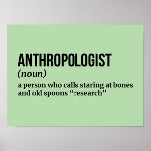 Poster Professor de Antropologia - Definição Engraçada
