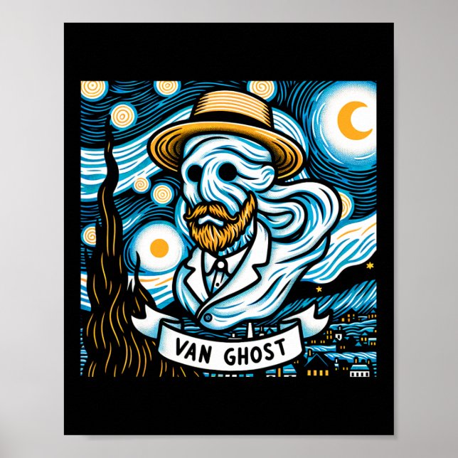 Poster Professor de Arte Fantasma Halloween (Frente)