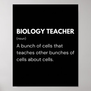 Poster Professor de Biologia Definição de Cientista Engra