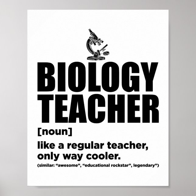 Poster Professor de Biologia | Presente Ciencista de Biol (Frente)