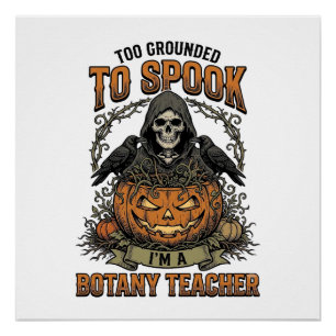 Póster Professor de Botânica de Halloween Gravura Antiga