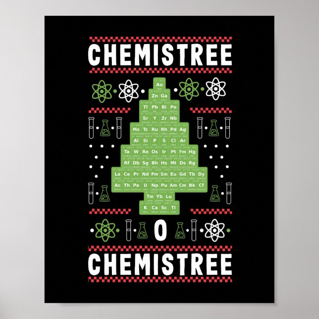 Poster Professor de Ciência Chemistree O Chemistree Funny (Frente)
