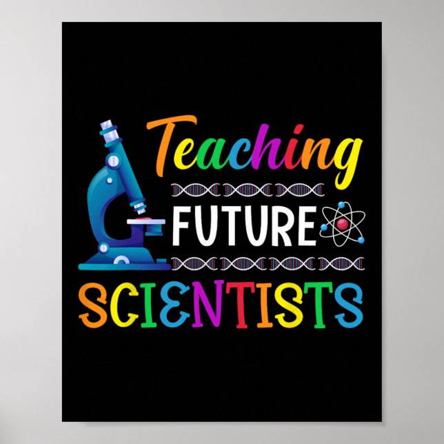 Poster Professor de Ciências ensinando a futuros cientist (Frente)