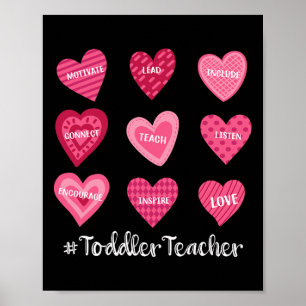 Poster Professor de Criança Doce Coração Amor Doces Dia d