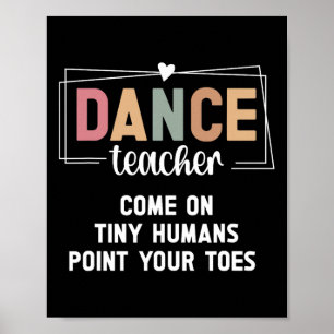 Poster Professor de dança aponta seu instrutor de dança d