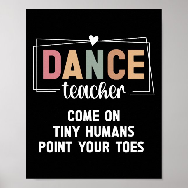 Poster Professor de dança aponta seu instrutor de dança d (Frente)