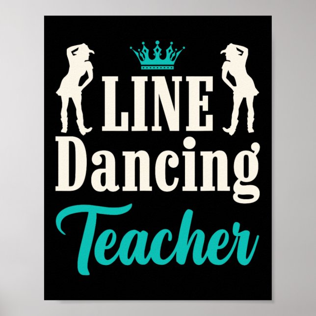 Poster Professor de dança de linha (Frente)