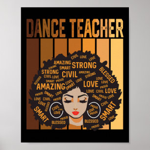 Poster Professor de Dança Mulheres Afro-Americanas Histór
