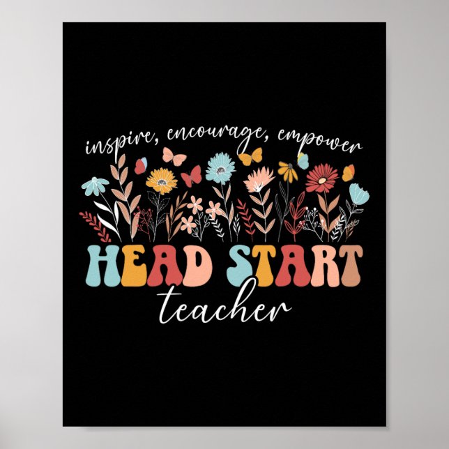 Poster Professor de Early Head Start Agradecimento Head S (Frente)