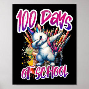 Poster Professor de equipamento engraçado para 100 dias &