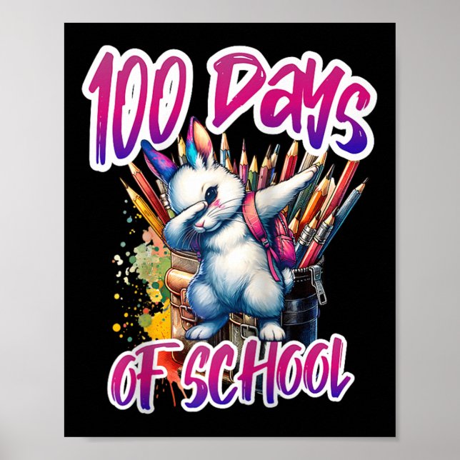 Poster Professor de equipamento engraçado para 100 dias & (Frente)