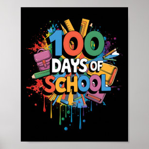 Poster Professor de equipamento engraçado para 100 dias &