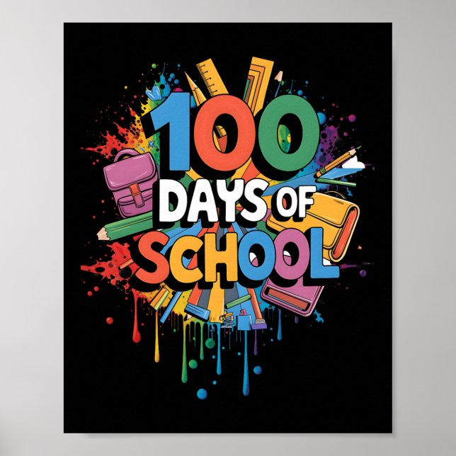 Poster Professor de equipamento engraçado para 100 dias & (Frente)