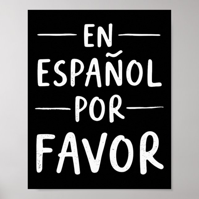Poster Professor de Espanhol Por Favor  (Frente)
