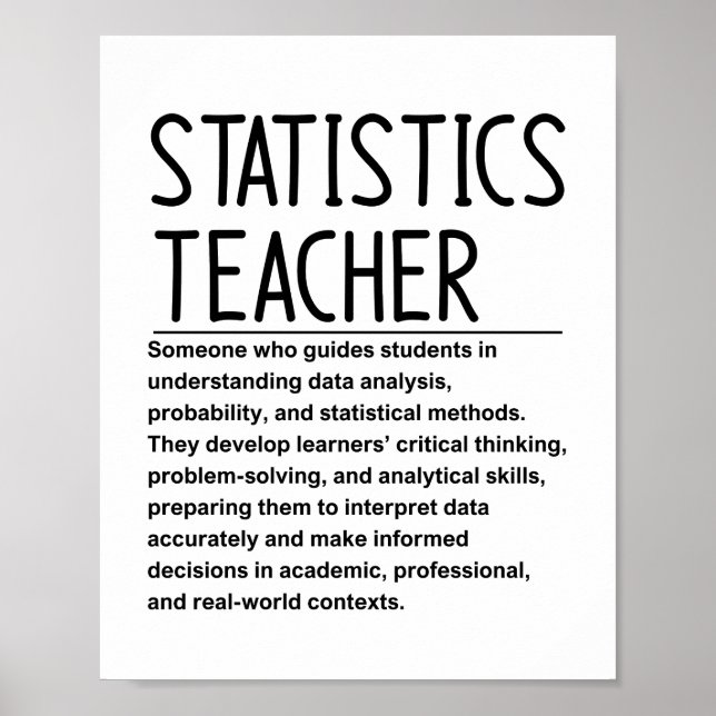 Poster Professor de estatística (Frente)