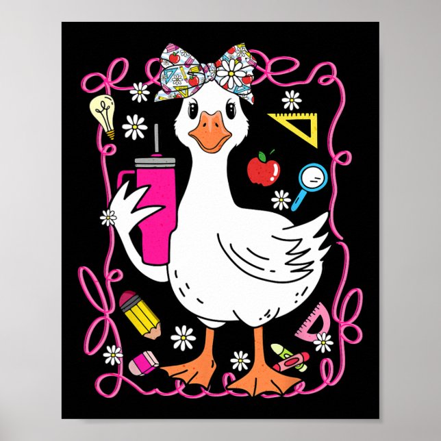 Poster Professor de Ganso Boba Coquete Retro Preppy Volta (Frente)