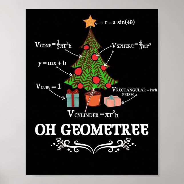 Poster Professor de Geometria de Matemática em Árvore de  (Frente)
