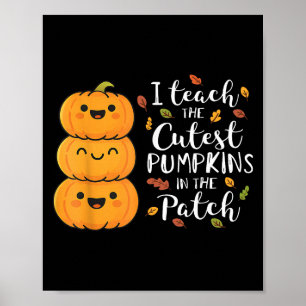 Poster Professor de Halloween Eu Ensino as Abóboras Mais