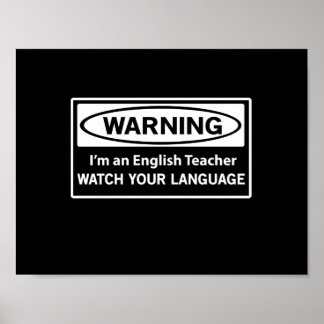 Poster Professor de Inglês