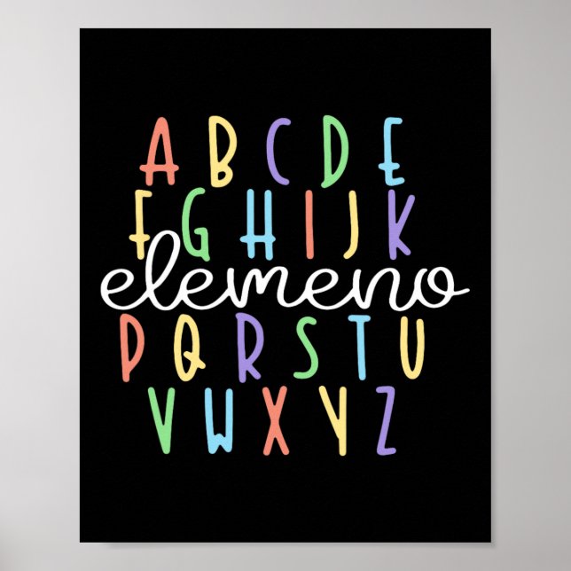 Poster Professor de Jardim de Infância Abc Elemeno Presen (Frente)