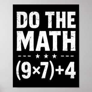 Poster Professor de Matemática Antigo Faça as Contas 67 M
