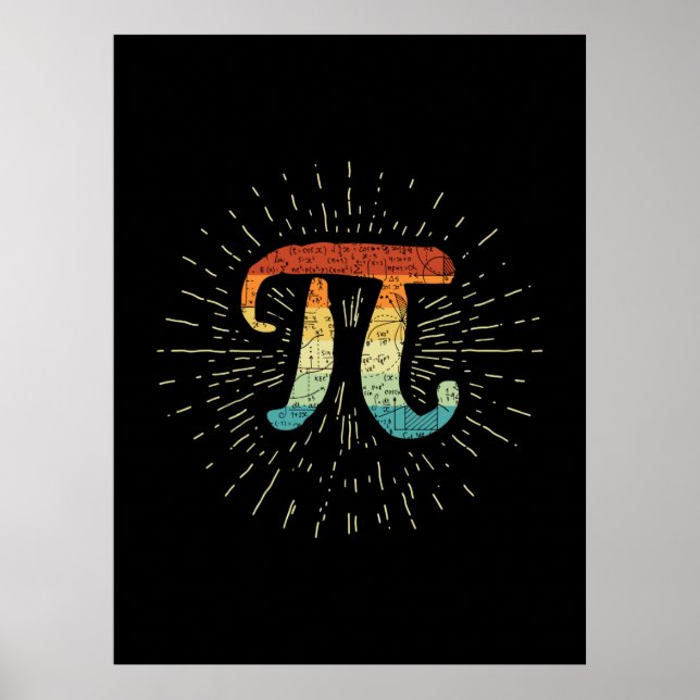 Poster Professor de Matemática, Cute Pi (Frente)