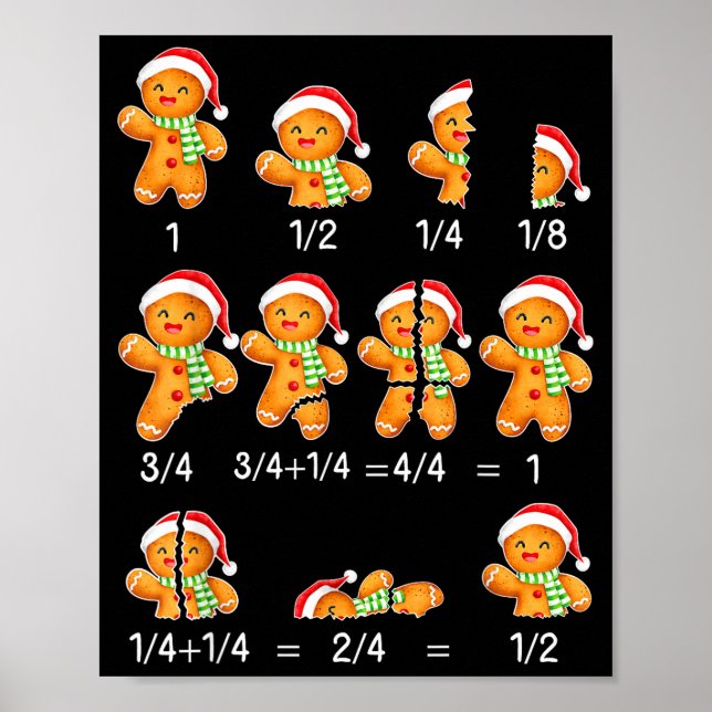 Poster Professor de Matemática de Fração de Chapéu de Pap (Frente)