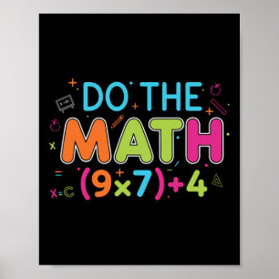Poster Professor de matemática engraçado faz a conta 67 M