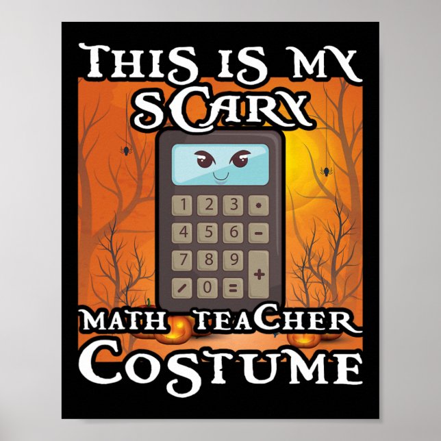 Poster Professor de Matemática Escolar Engraçado Este É o (Frente)