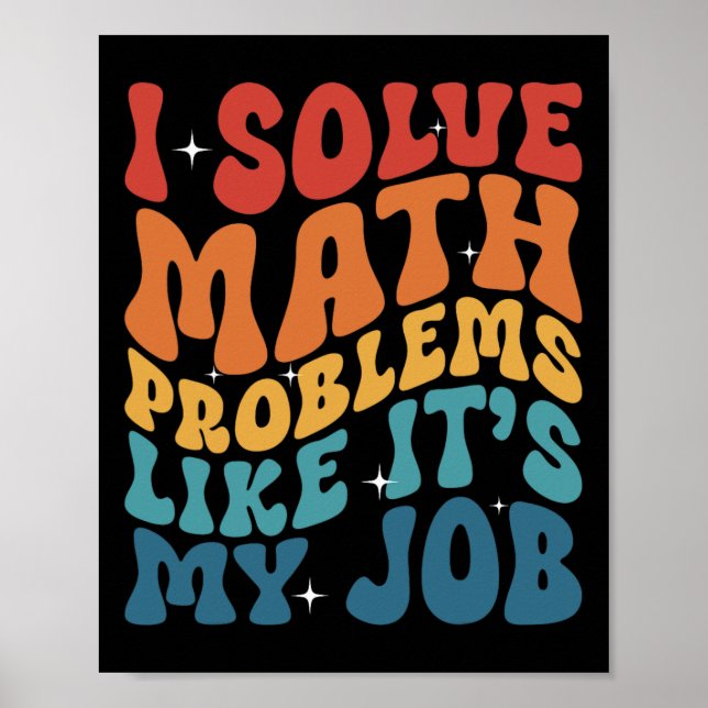 Poster Professor de Matemática Eu Resolvo Problemas de Ma (Frente)