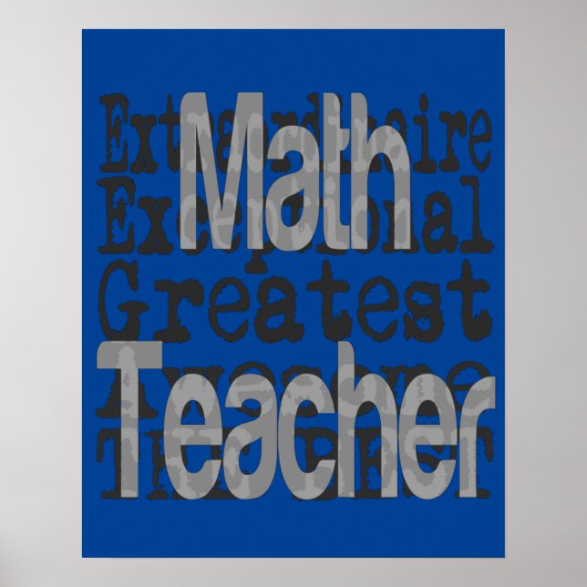 Póster Professor de Matemática Extraordinário (Frente)