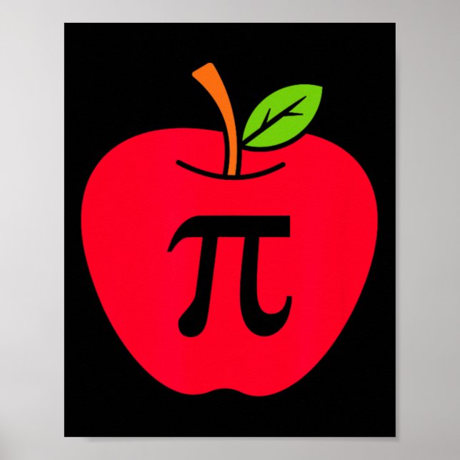 Poster Professor de Matemática Feliz Pi Day Pie Apple Pie (Frente)