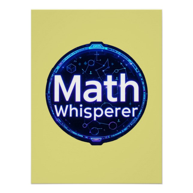 Póster Professor de Matemática Mago da Matemática (Frente)