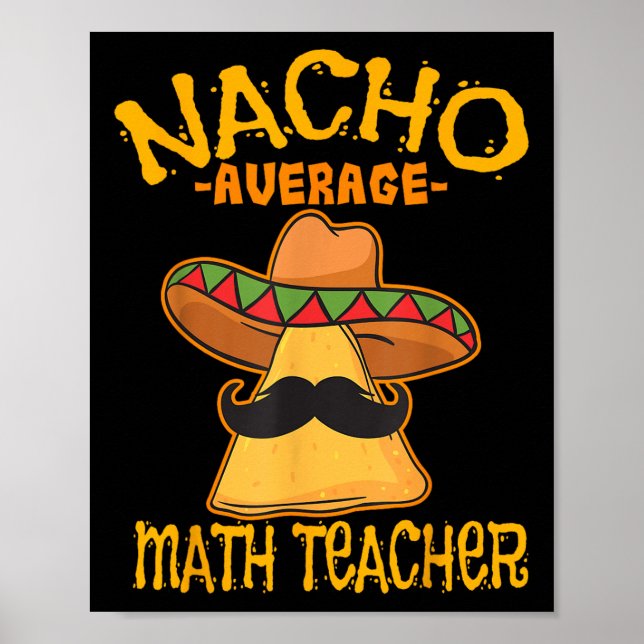 Poster Professor de Matemática Média Nacho Cinco de Mães (Frente)