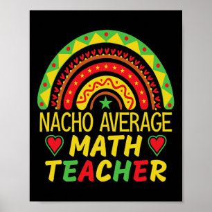 Poster Professor de Matemática Não Médio Boho Arco-Íris M