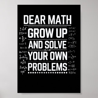 Poster Professor de Matemática Querida Matemática Cresça 
