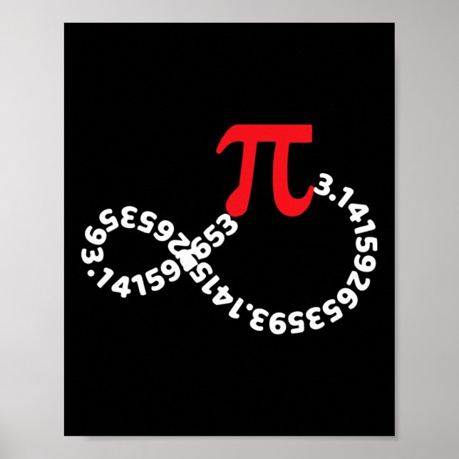 Poster Professor de Matemática Símbolo Pi Pi Feliz Dia Pi (Frente)