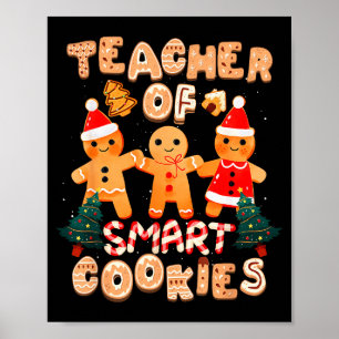 Poster Professor de Natal Biscoitos de Gengibre Fofo Dive