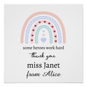 Póster Professor de Natal Obrigado Você personalizou o Pr