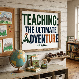 Poster Professor de Outdoor Aventura Definitiva