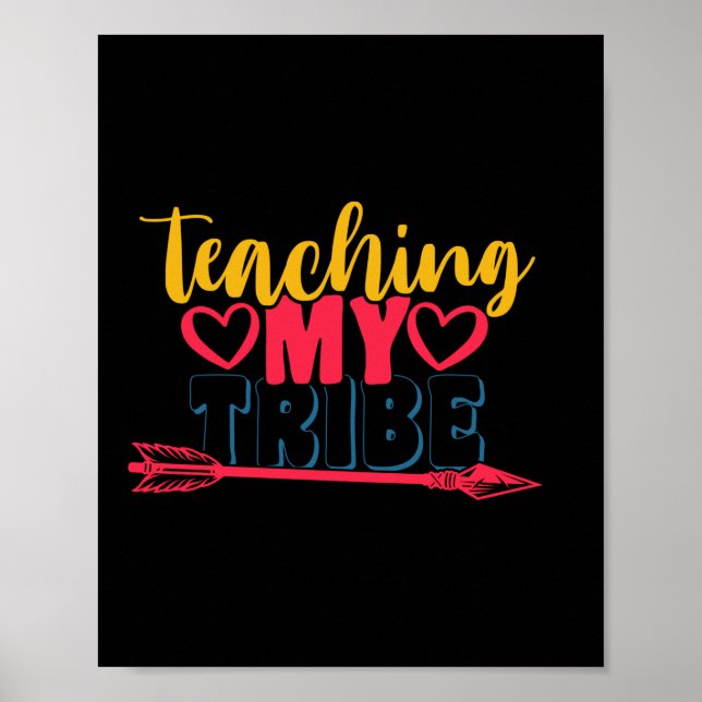 Poster Professor de presentes | Ensinando minha tribo (Frente)