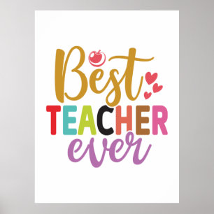 Poster Professor de presentes Melhor Professora Do Mund