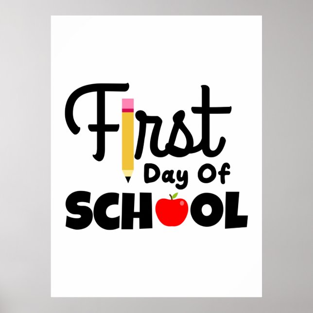 Poster Professor de presentes | Primeiro Dia Da Escola (Frente)
