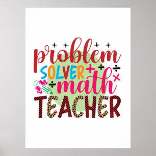 Poster Professor de presentes Professora de Matemática