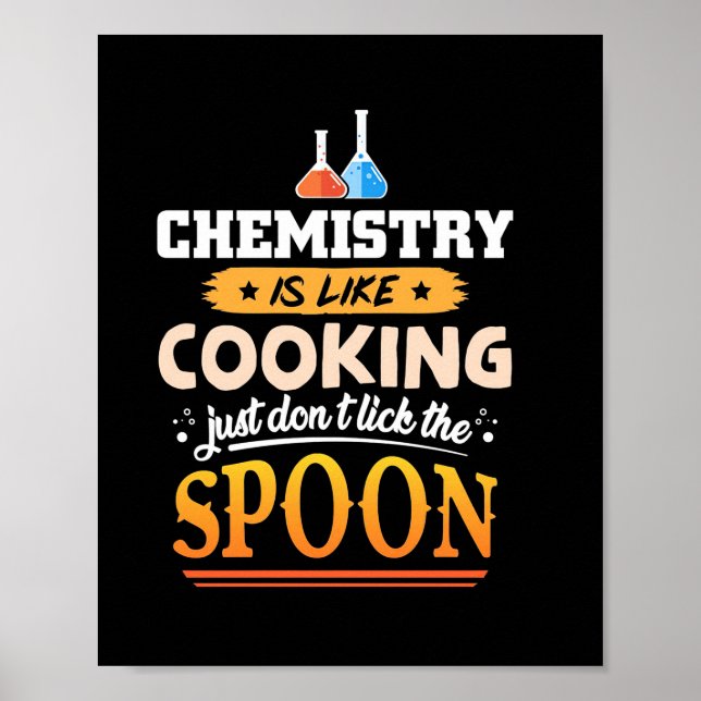 Poster Professor de presentes | Química É Como Cozinhar (Frente)