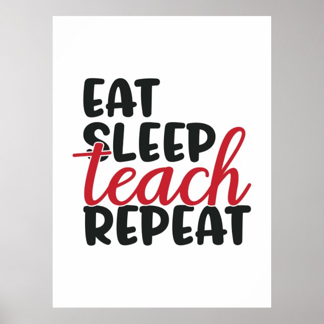 Poster Professor de presentes | Repetir o Ensino do Sono (Frente)