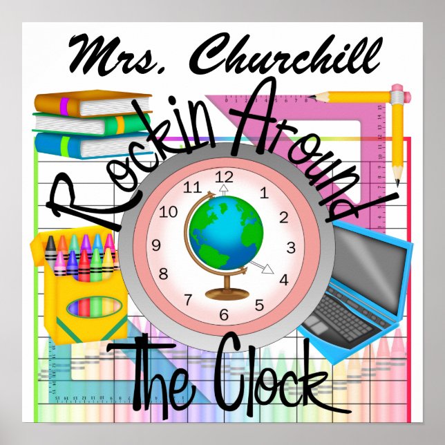 Póster Professor de Rockin' na escola - SRF (Frente)