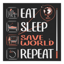 Póster Professor de SuperGeografia Salva Mundo Obrigado P