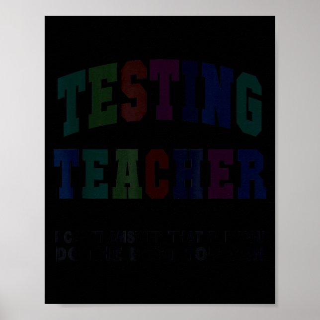 Poster Professor de teste engraçado dia de teste bruh mat (Frente)
